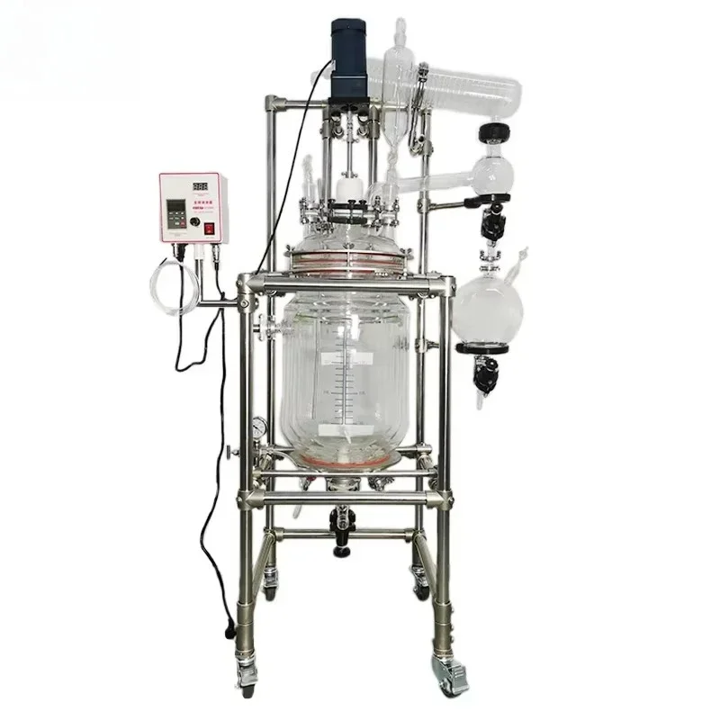 Triple Layer Jacketed Glass Reactor for Chicals High-Quality Competitive Price in Stock with 1 Year Warranty