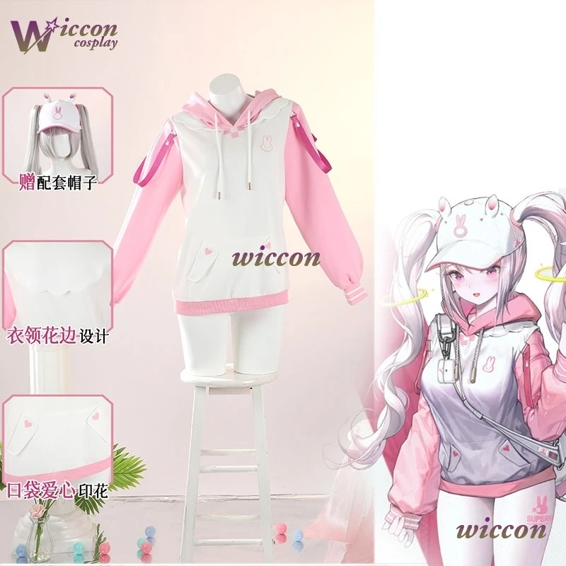 

CosR Alice Cosplay Goddess Clothing Hoodies Cosplay Pink Girl Cute Costumes Game Wig Hallow Girls Women Party Cos Outfit