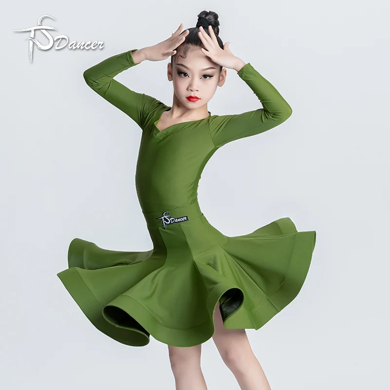 Kids Latin Dance Pantsuit Costumes Ballroom Plus Size Fringe Tassel Dress Pants Girls Salsa Samba Children Stage Outfits Costume