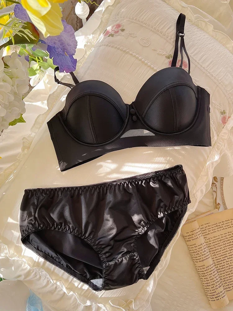 YUQI'S القرمزي خمر مجموعة الملابس الداخلية رفع تأثير تمثال نصفي صغير فيكتورياس سر نمط Wirefree الصدرية زودياك سنة هدية مثير محسن #6