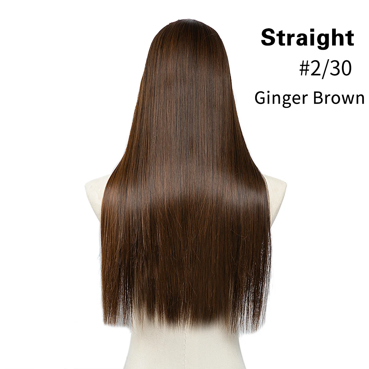 

Women's Synthetic Fiber Simulation U-shaped Cap Seamless Hair Extensions Single-piece Long Straight Hair Extension Daily Wear