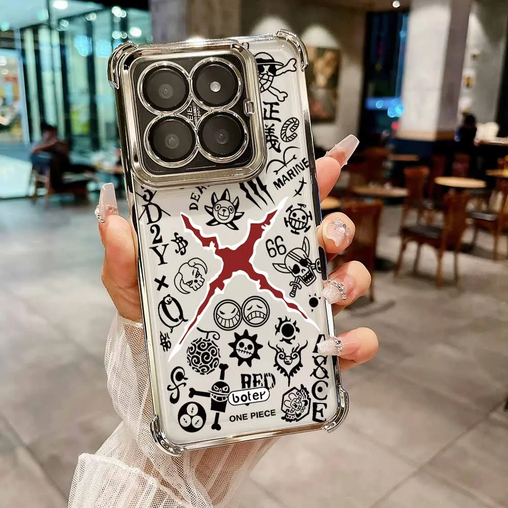 Cute O-ne P-ieceS For Xiaomi Redmi A5 A7 15C POCO F8 F7 X8 X7 M7 Note 15 14 Mi 15T Ultra Pro Max Soft Phone Case