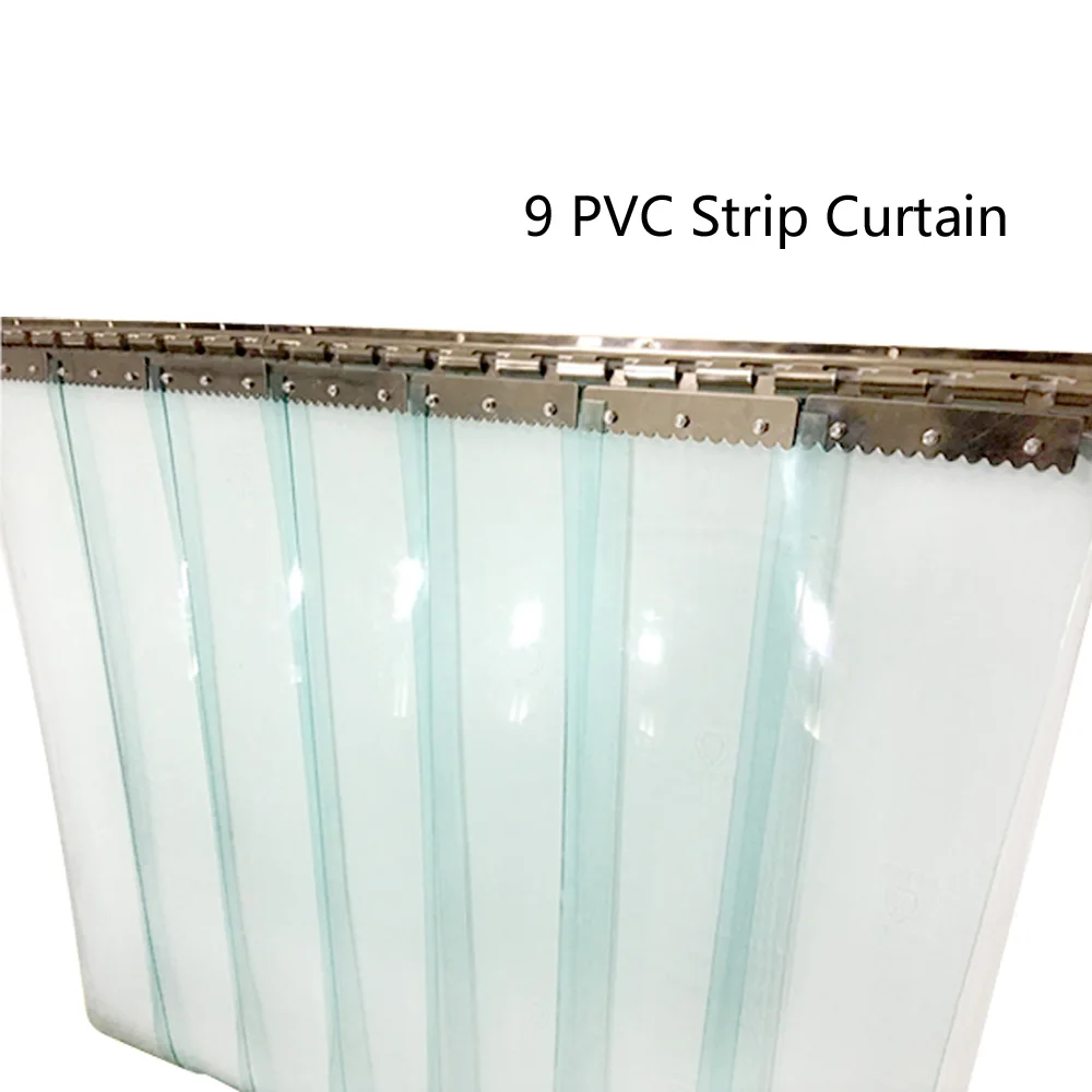 9Pcs Plastic Curtain Strips 82.6 Inch Height X 6 Inch Width Strip Door Curtain 2MM Thickness Clear Curtain Strips for Warehouse