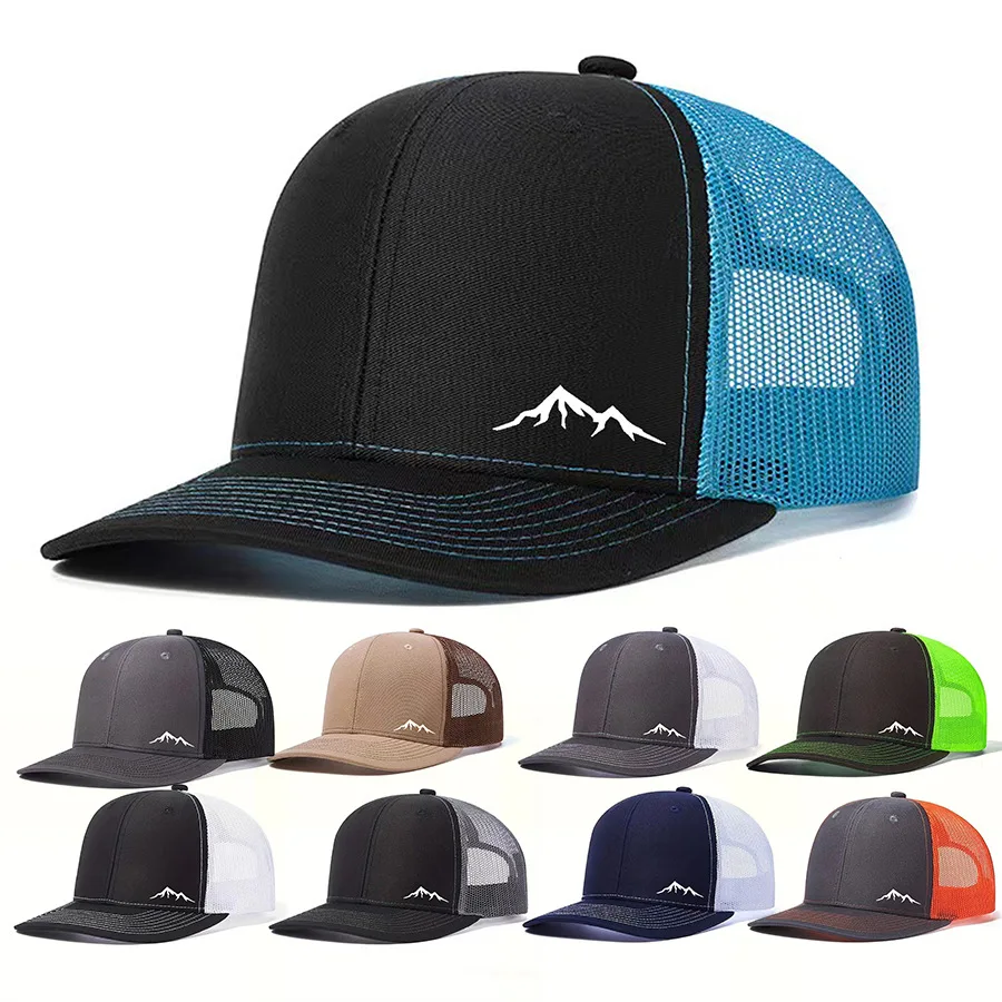 Outdoor slightly curved flat-brimmed baseball cap creative design mountain Richardson cap flat-brim quick-drying breathable