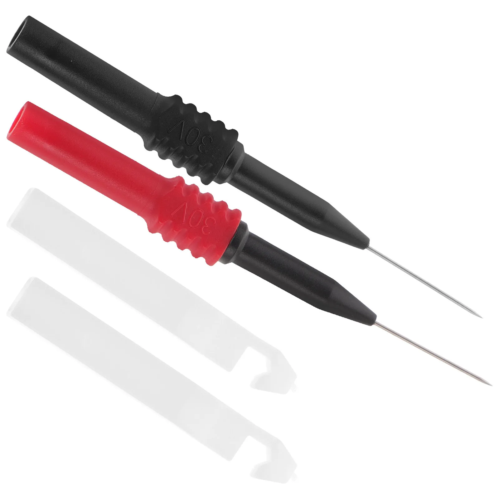 2 個のテストプローブステンレス鋼チップコンパクトワイヤーピアスプローブ自動車回路テスト用マルチメーター検出絶縁