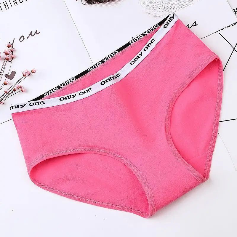 3pcs Pure Cotton Mid Waist Briefs Womens Sexy Basic Type Panties Girls Comfort Underpants Female Sport Underwears Lady Pantys - Image 2