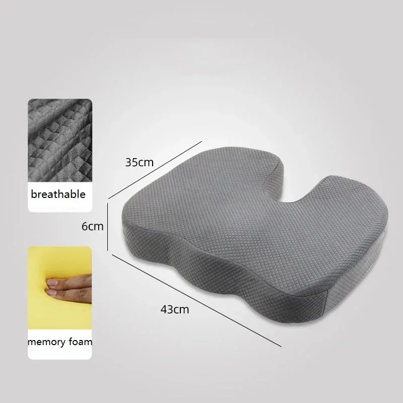 Memory Foam Sitting Cushion Orthopedic Pillow Office Chair Backrest Cushion Waist Back Pillow for Gaming Chair Car Seat