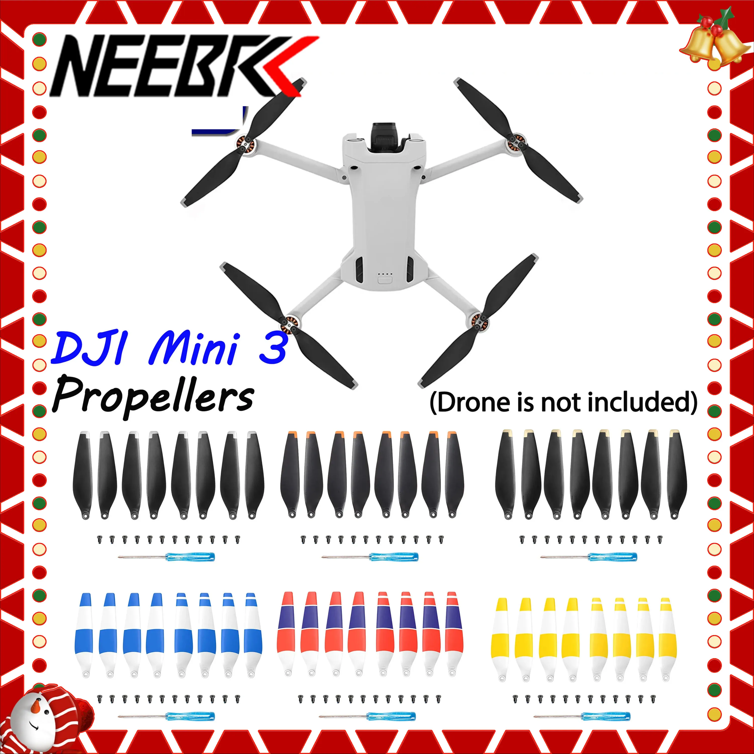 8pcs Replacement Propeller Light Weight Durable Quick Release Props for DJI MINI 3 Wing Fans Drone Blade Spare Parts Accessories
