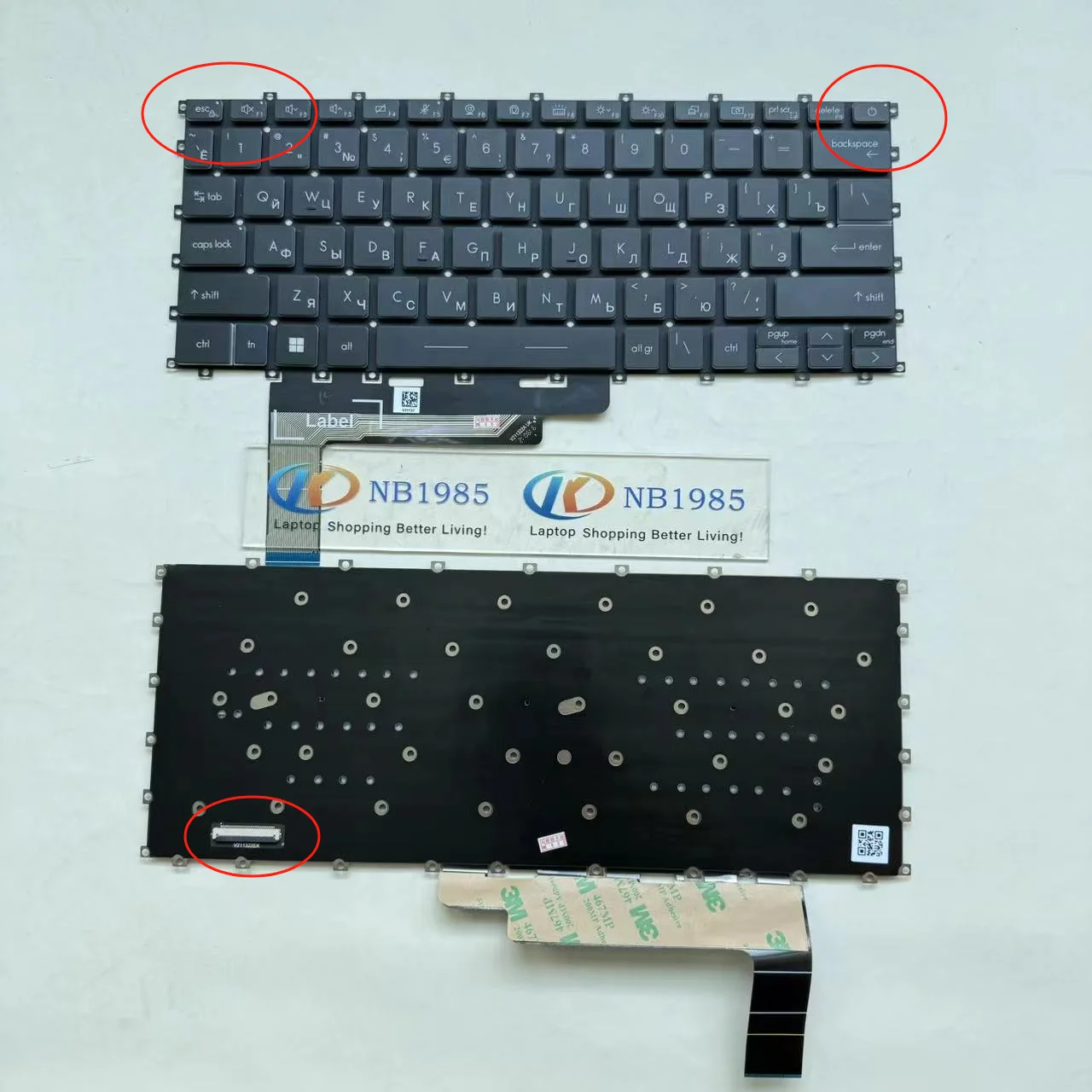 Imagem -02 - Teclado Retroiluminado Rgb do Russo Eua para Msi Moderno 14 C5m C7m Ms14jk 14 C11m C12m C13m Ms14j1