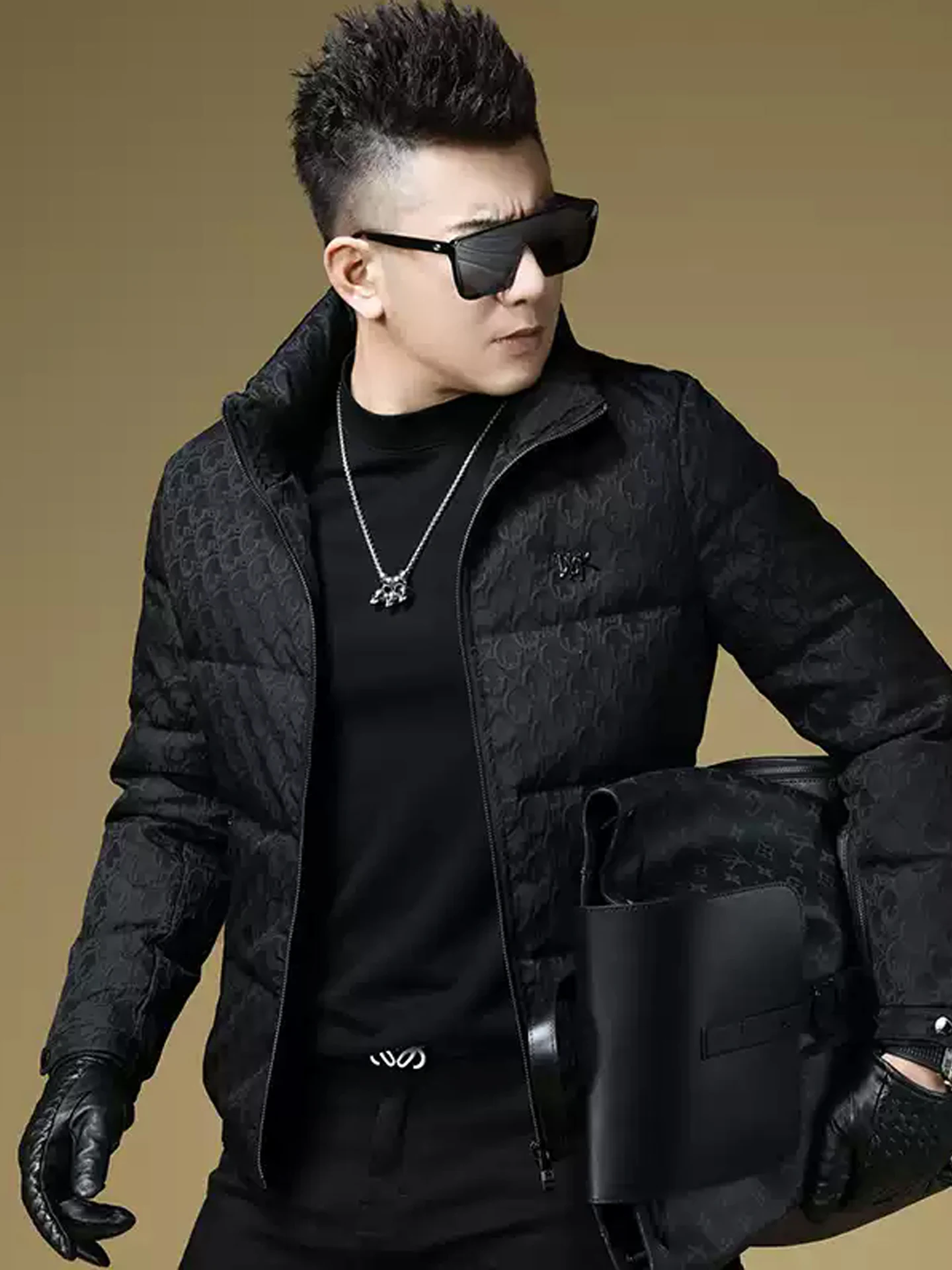 

Мужская легкая теплая куртка-пуховик премиум-класса с узором в виде букв, стеганая, с воротником-стойкой, наполнителем из 90% белого утиного пуха