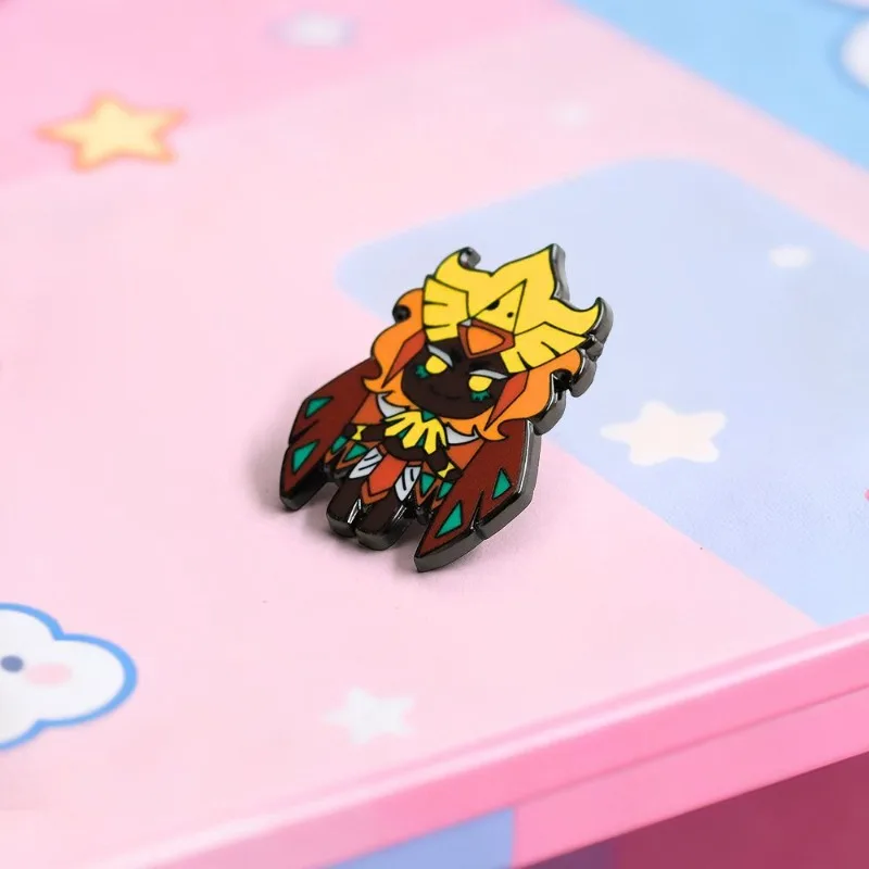 Classic Cartoon Game Shadow Milk Cookie Brooch Role Golden Cheese Cookie Badge Game Peripheral Accessories Player Bag Gifts - view 3
