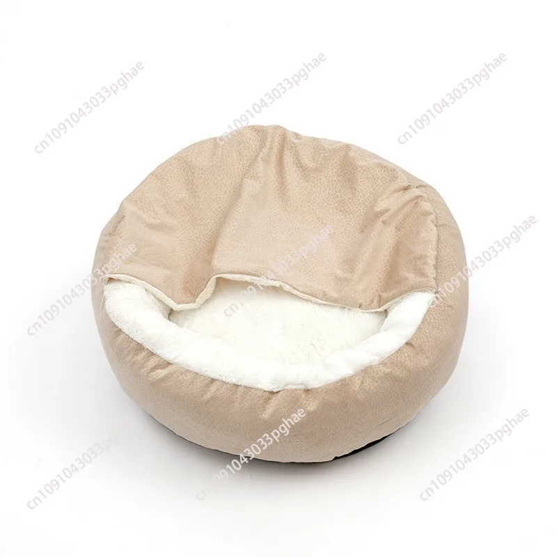 Creative pet nest, cat pad blanket integrated shell shape soft and comfortable plush cat nest