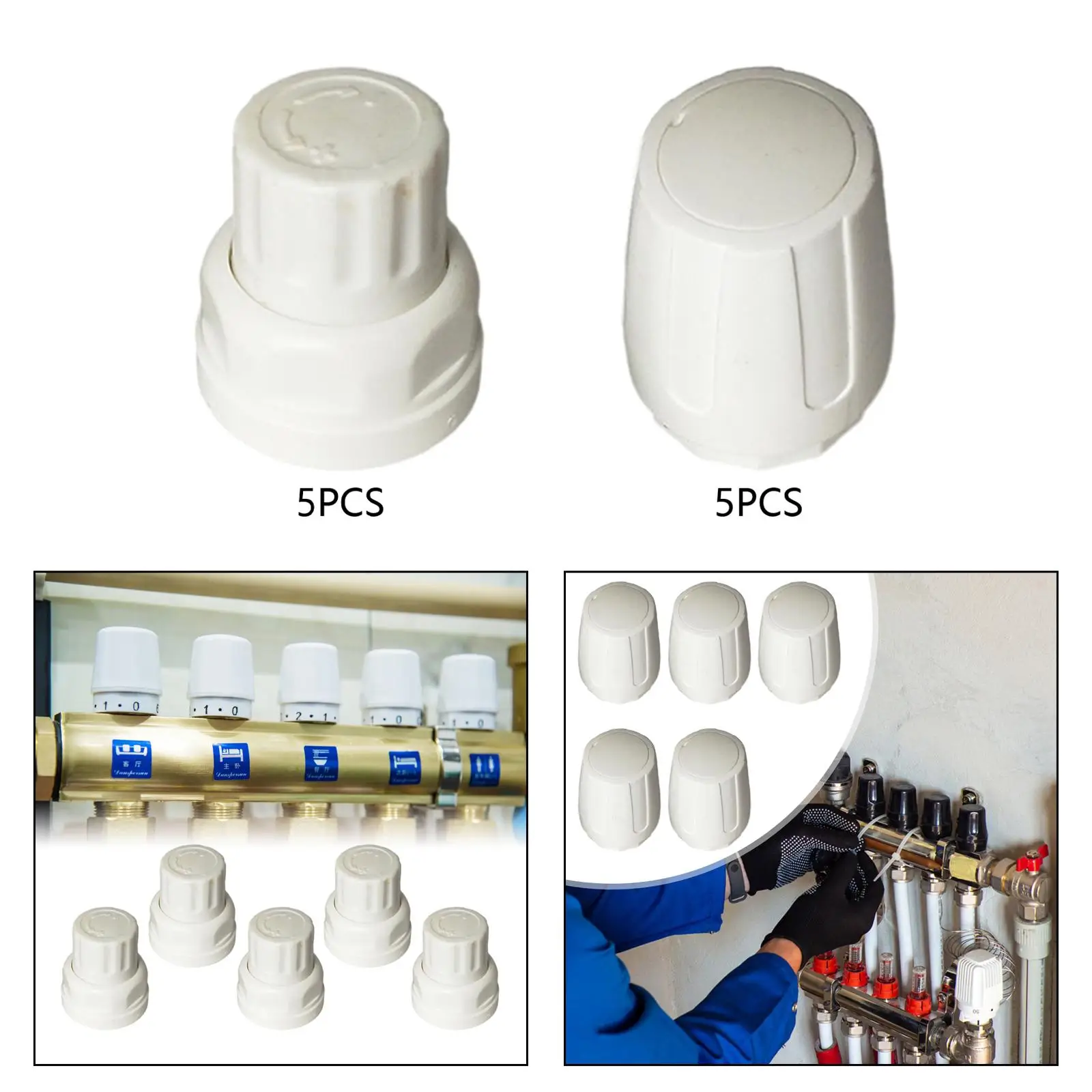 5 Pieces Radiator Valve Caps Easily Install Direct Replacement Spare Parts