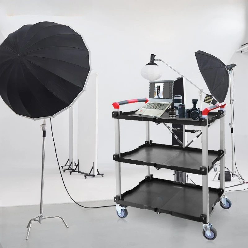 Multi Functional Foldable Tool Cart, Delivery Cart, Outdoor Live Streaming Equipment, Workbench, Household Storage Rack