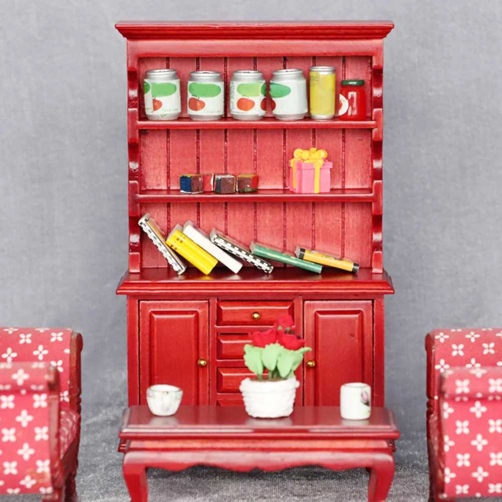 

Showcase Mini Vertical Cabinet Bookcase Child Kids Bookshelf 1 12 Scale Furniture Wood House Kitchen