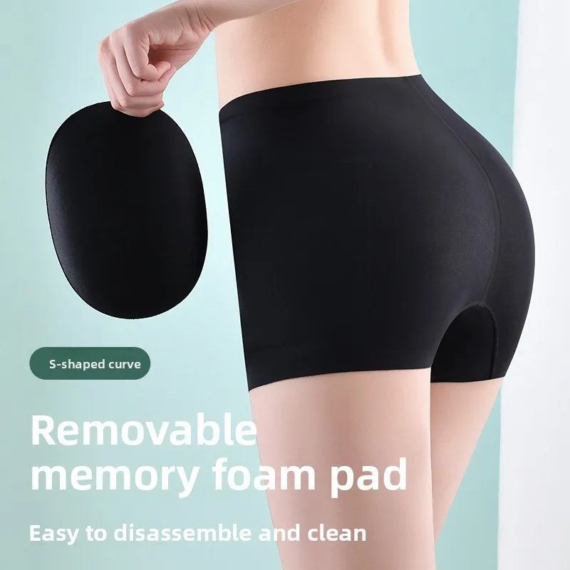 Culotte de levage de fesses taille haute, sans couture, contrôle du ventre, rembourré, faux rehausseur de fesses, sous-vêtements de sécurité respirants