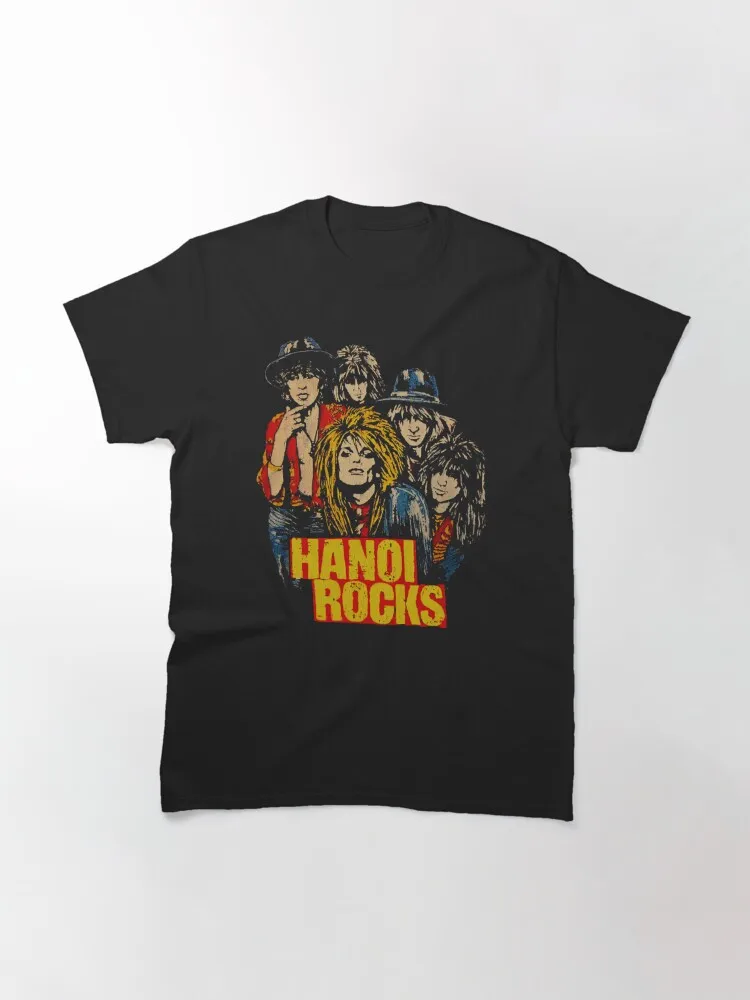 Hanoi Rocks Vintage Classic T-Shirt Hip Hop Cotton Design Summer Man