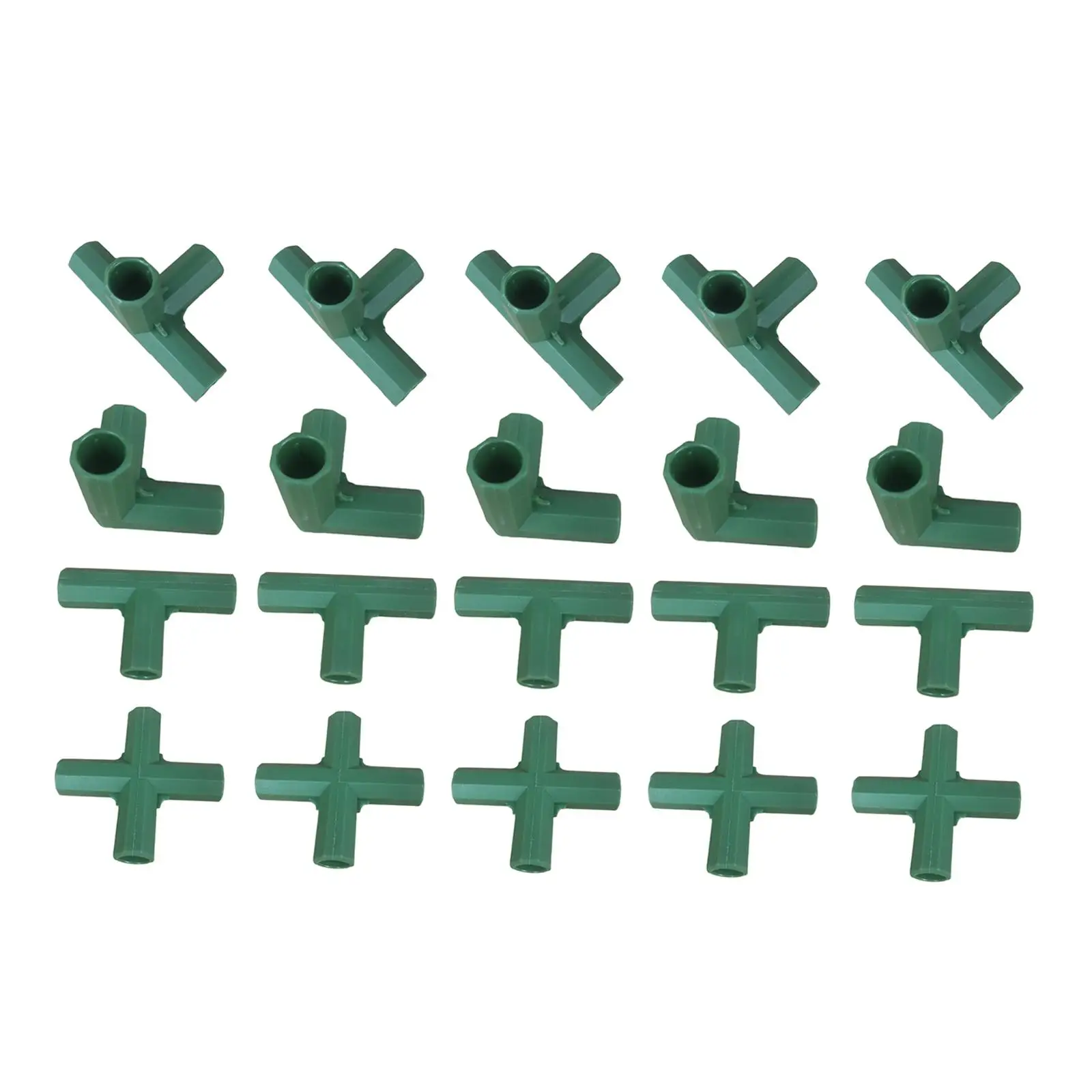 Set of 20 Greenhouse Building Fittings Frame Connectors for Flower Stands Greenhouse Bracket Gardening Awning Joints