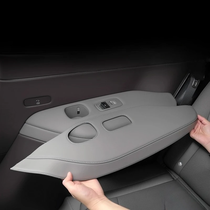 

For DENZA N9 Third row door armrest protective pad decorative sticker original car color leather interior accessories