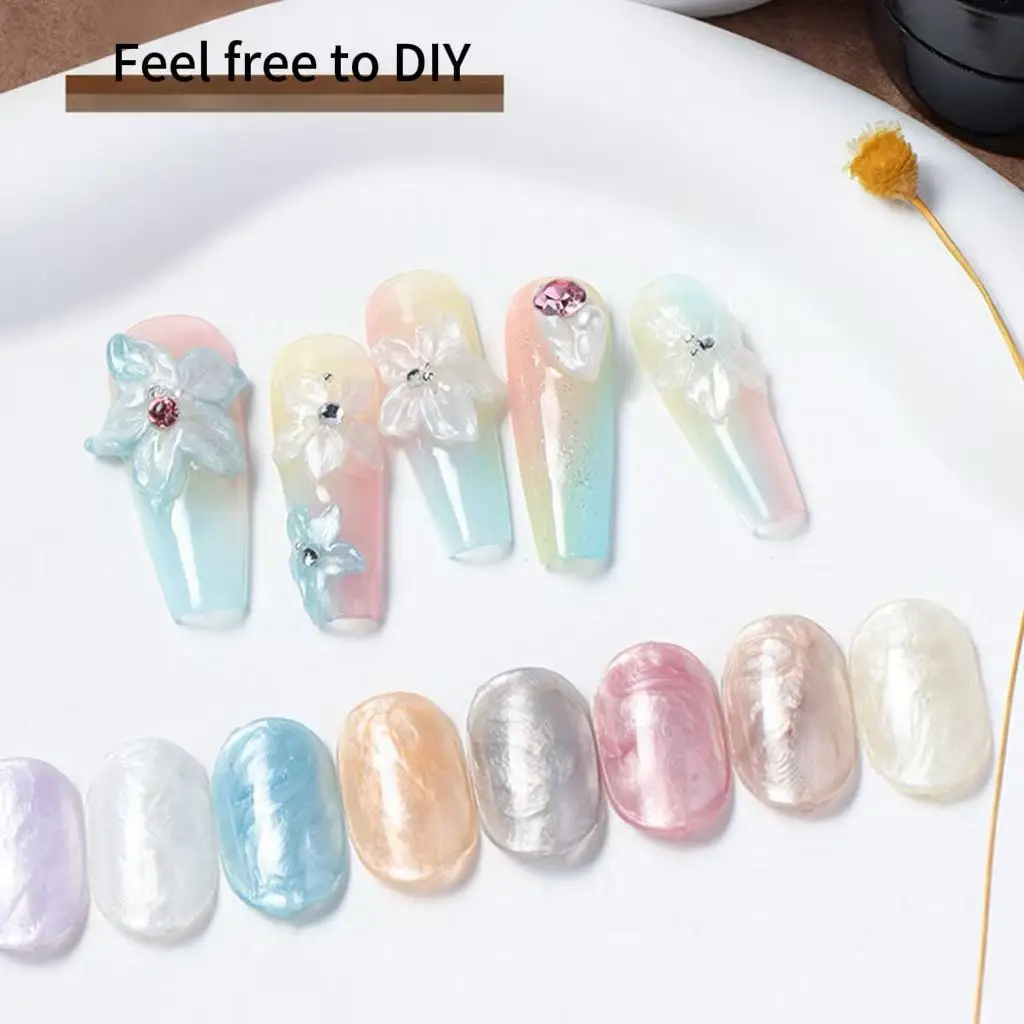 SMQ5ml Esmalte de uñas de Gel tallado a mano antiadherente blanco para dar forma a las uñas en 3D, Gel brillante satinado con perlas sólidas para decoración de uñas