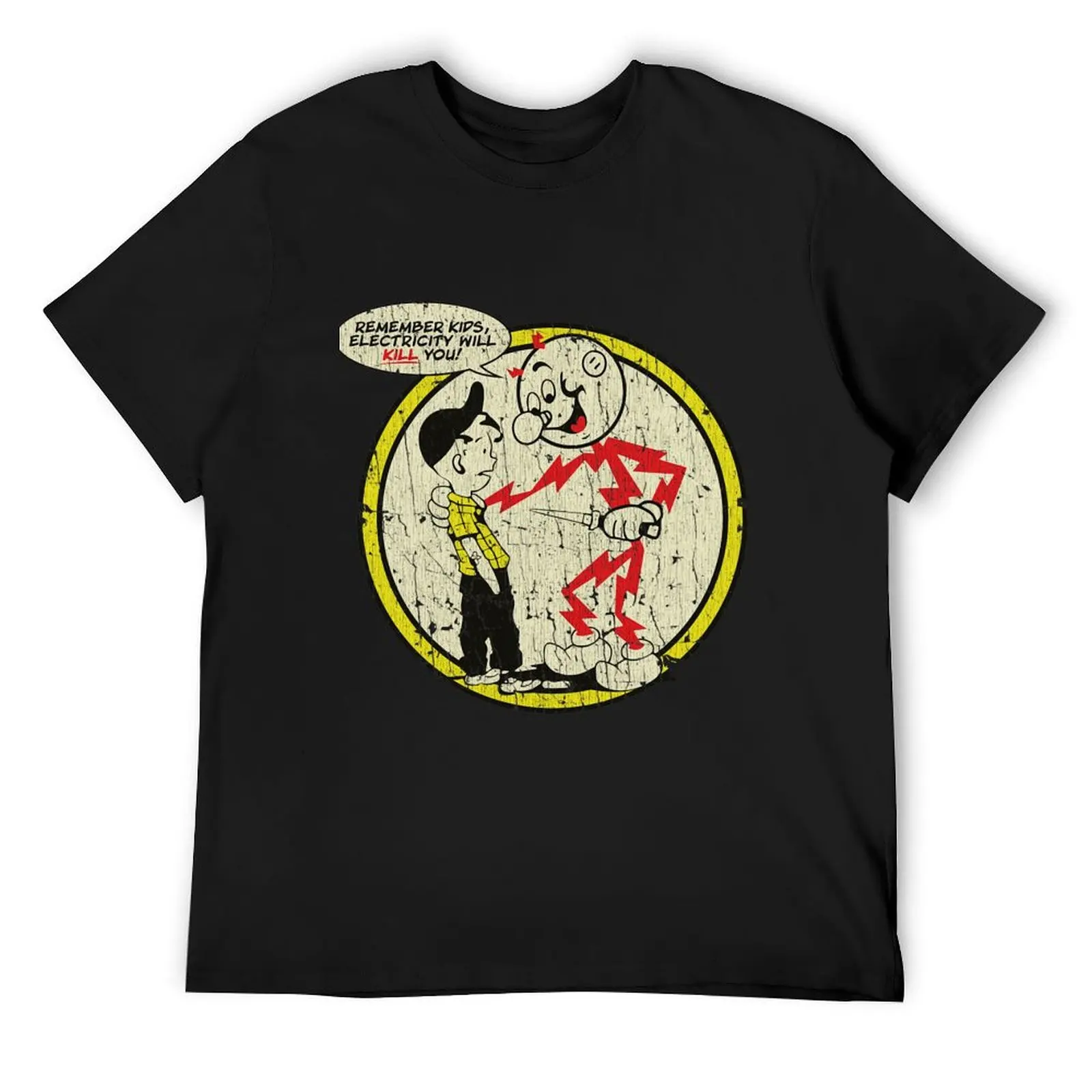 

Reddy Kilowatt Remember Kids, Electricity Will Kill You 1926 T-Shirt summer 2025 luxury designer t shirt for men