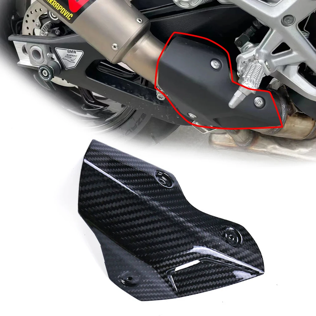 

For BMW S1000R S1000 R Motorcycle Modified 3K Carbon Fiber Fairing Exhaust Cover 2021 2022