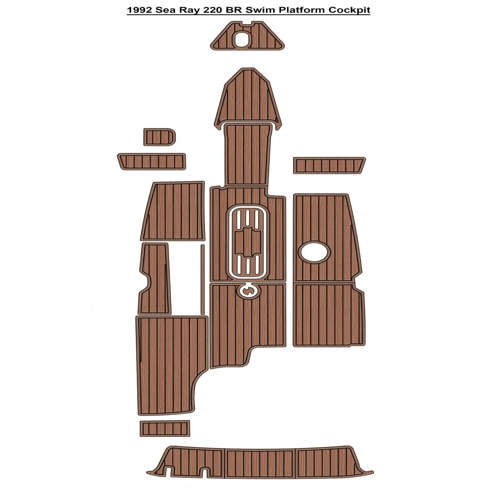 

Sea Ray 220 BR Swim Platform Cockpit Pad Boat EVA Teak Deck Floor Mat SeaDek MarineMat Gatorstep Style Самоклеящийся коврик