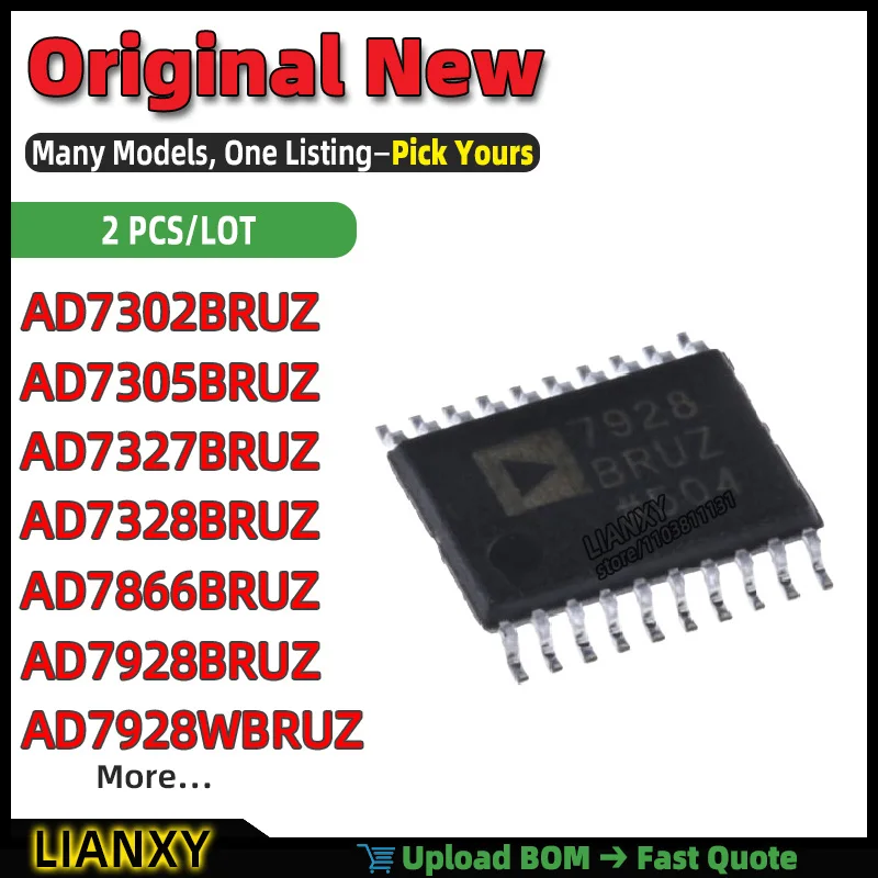 AD7302BRUZ AD7327BRUZ AD7866BRUZ AD7928BRUZ AD7328BRUZ AD7305BRUZ AD7928WBRUZ AD7822BRUZ TSSOP-20 ADC New Original