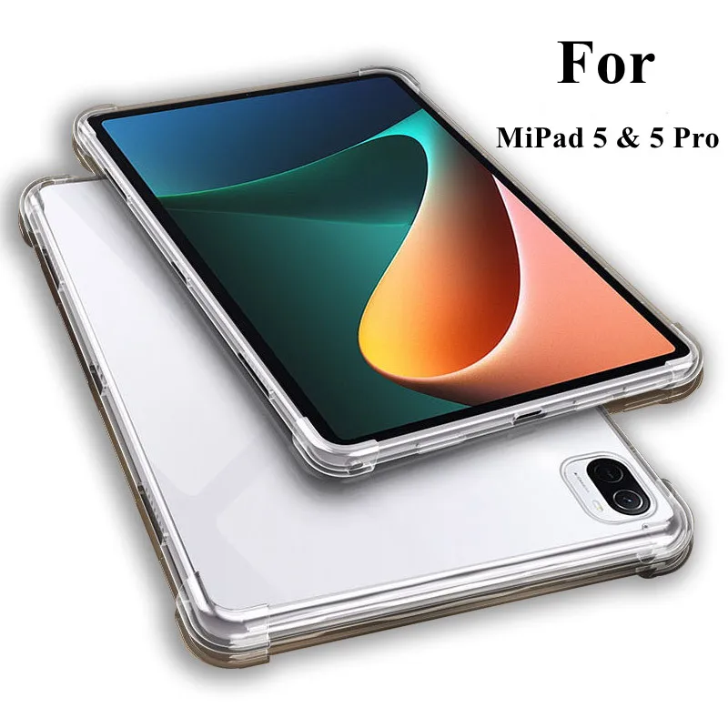 Airbags Case For Xiaomi MiPad 5 Pro 2021 Transparent Case Silicon Back Tablet Cover For Xiaomi Mi Pad 5 Mipad5 5Pro чехол