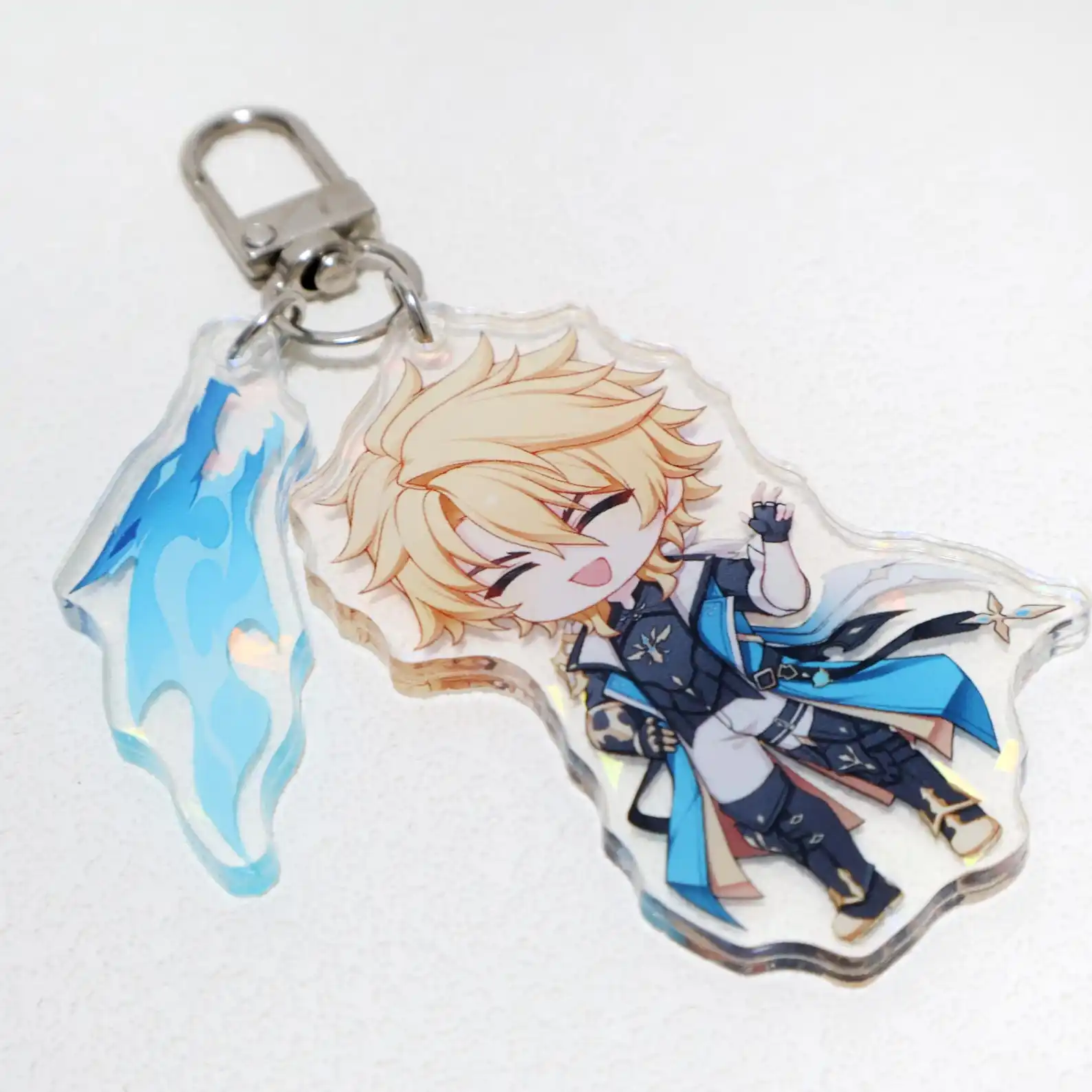 Limited Edition Genshin Impact Varka Laser Acrylic Keychain Backpack accessory