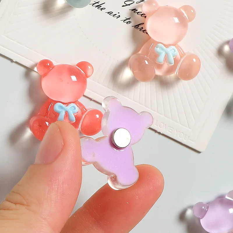 6pcs Cute Bears Fridge Magnet Photo Stickers Wall Message Board Decoration Magnetic DIY Home Decor Ornaments