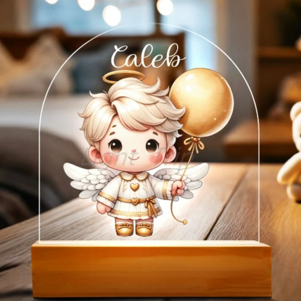 Lámpara de mesa Led creativa para niños y niñas, luces de noche acrílicas, regalo personalizado, luz de noche de hadas para bebés, decoración de la habitación del hogar