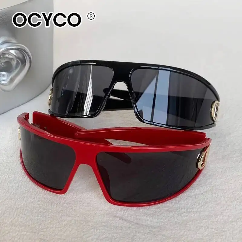    الفاخرة عقال النظارات الشمسية النساء أزياء العلامة التجارية مصمم إطار كبير نظارات شمسية الشارع التصوير نظارات UV400 ظلال