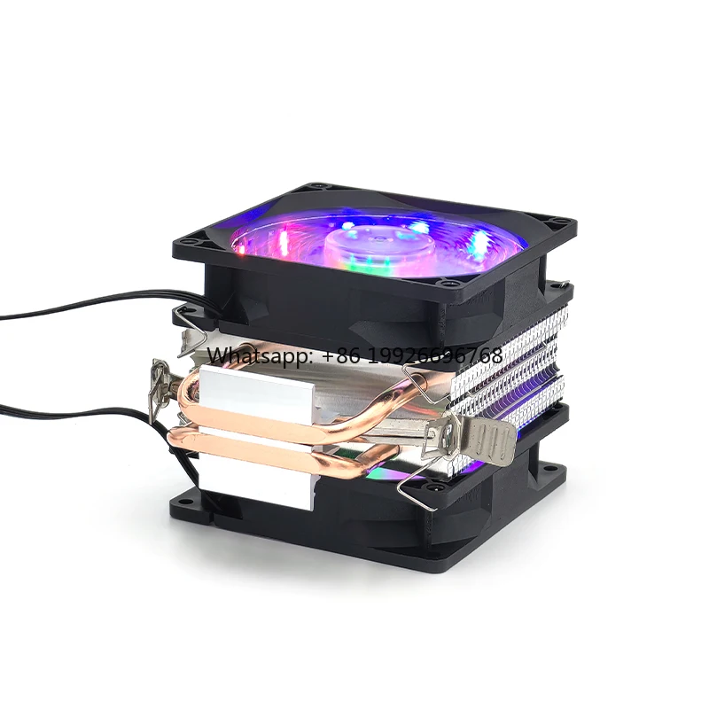 

Factory Wholesale CPU Cooler Fan Heat Sink Air Cooling Fan Style Colorful LED for Gaming PC Heatsink New CE 12V CPU Radiator fac