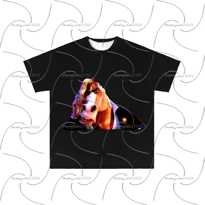 طباعة ثلاثية الأبعاد جديدة لعام 2022، فيلم الرسوم المتحركة "Justice Ma"، طباعة شخصيات الشارع الاتجاه، ملابس رياضية كاجوال، أكمام قصيرة للجنسين.