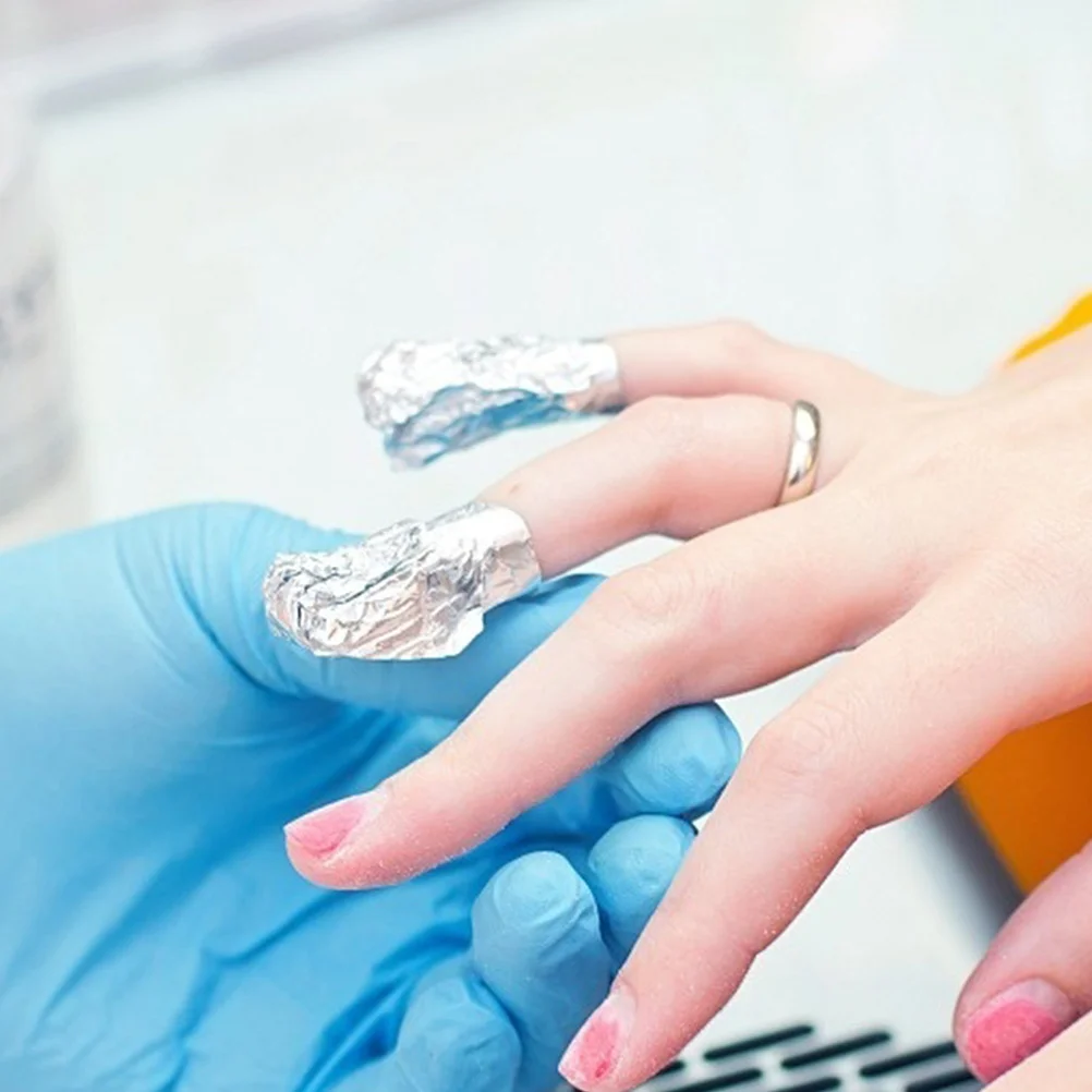 300 قطعة من أغلفة تنظيف طلاء الأظافر تناسب جميع الأحجام سهلة إزالة الجل وسادات قطنية نقع قبالة الرقائق لفن الأظافر