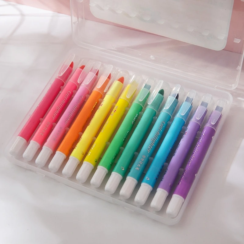 Bible Highlighter Pen Set 6/12 Colors for Even Marking, for Office and School Use Students Workers Quick Dry Highlighter