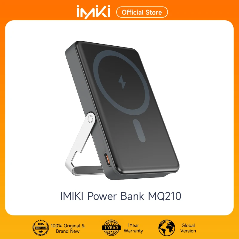 

2025 IMIKI Portable Wireless Power Bank MAX22.5W 10000mah Mobile Phone Charger Compact Size for Traveling