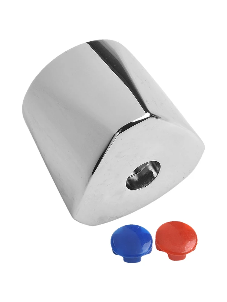 

Handles Rotary Handle Faucet Cold Warm Chrome Plated Color Hood Handle Marking Silver Versatile Usage Hand Lever
