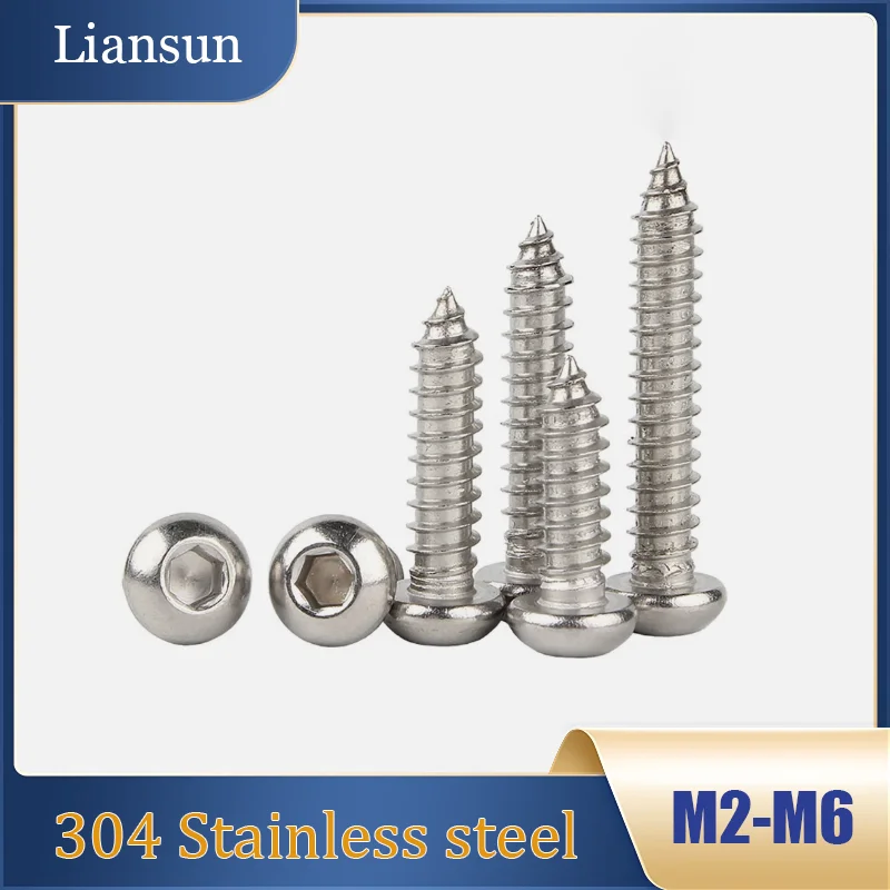 

Hexagon Socket Countersunk Self-Tapping ScrewsM2-M6 304 Stainless Steel Hexagon Socket Countersunk Self-Tapping Screws Hex Drive