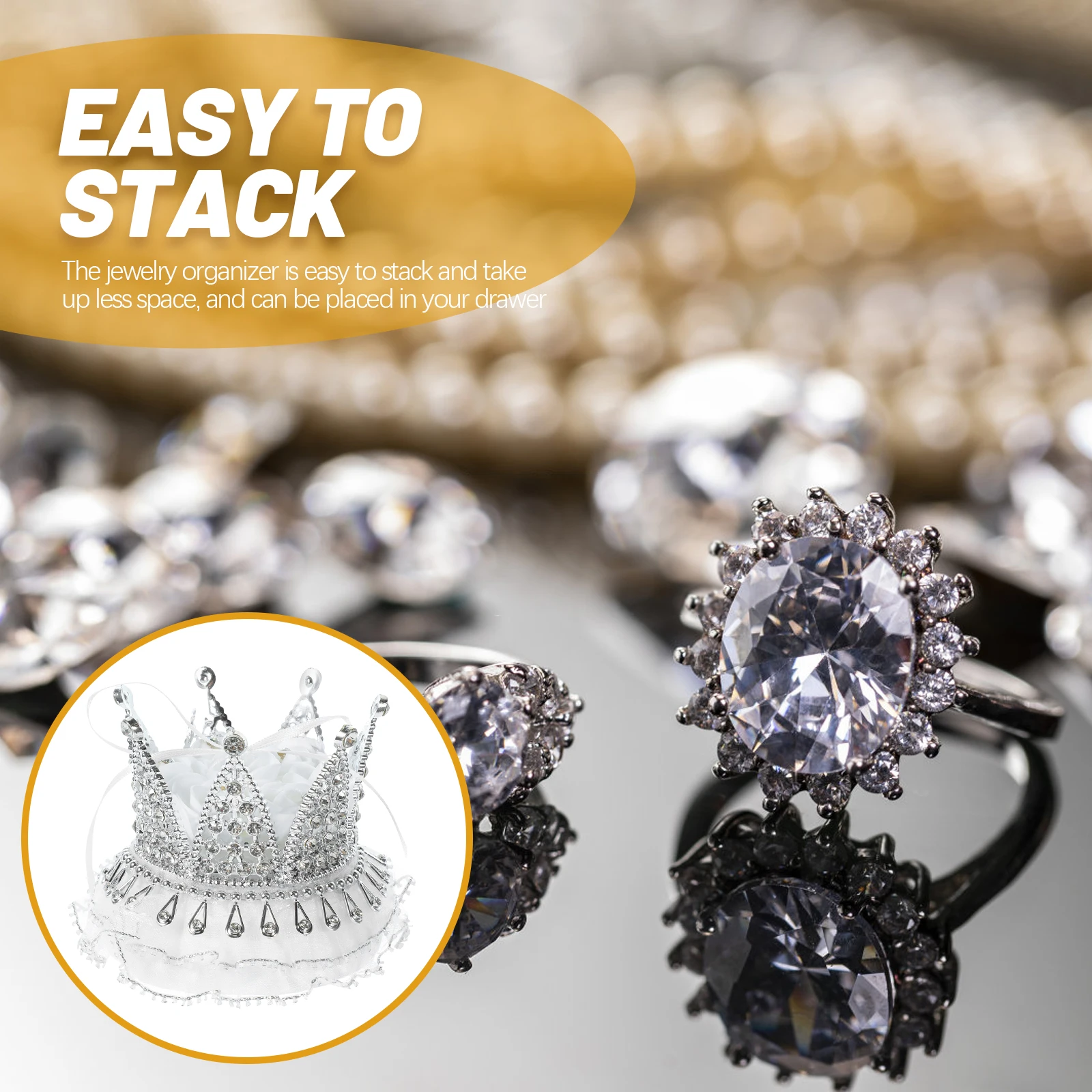 

Ring Box Jewellery Boxes Engagement Holder Jewelry Organizer Rings for Wedding Ceremony Packing Storage