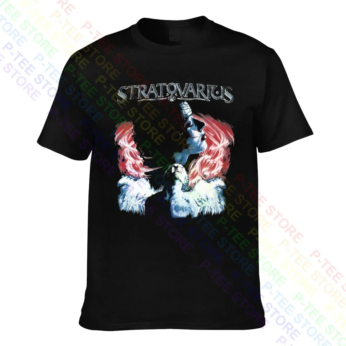 90S Stratovarius. Album Desting 1998 Year Helloween Hammerfall T-shirt Tee Shirt Print Novelty