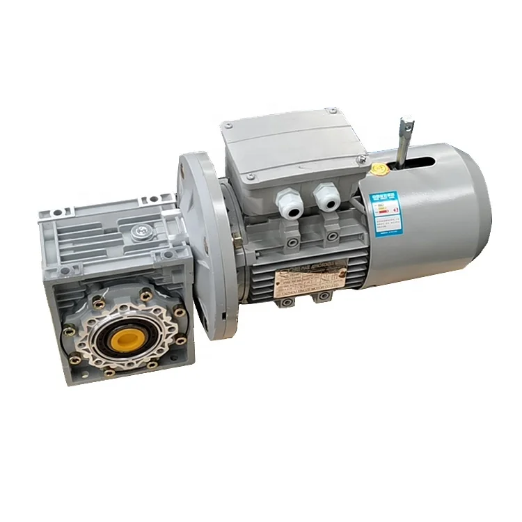 Factory Hot Selling Dc 220v Worm Gear Motor Worm Nmrv Gearbox With Engine Motor Steering Gears Reduction