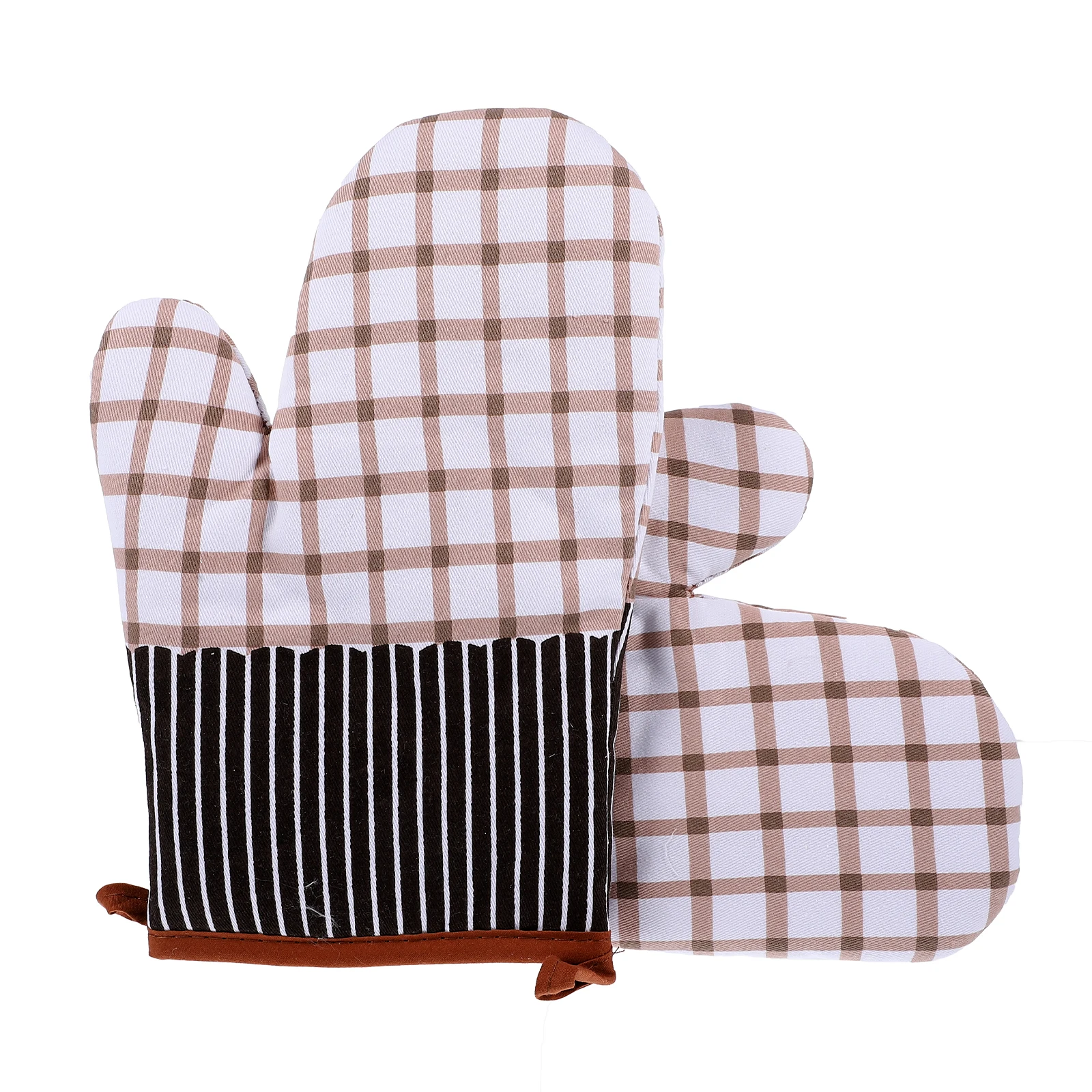 

2Pcs High Temperature Heat Resistant Gloves Oven Microwave Bbq Baking Kitchen Heat Insulation Protective Mitts