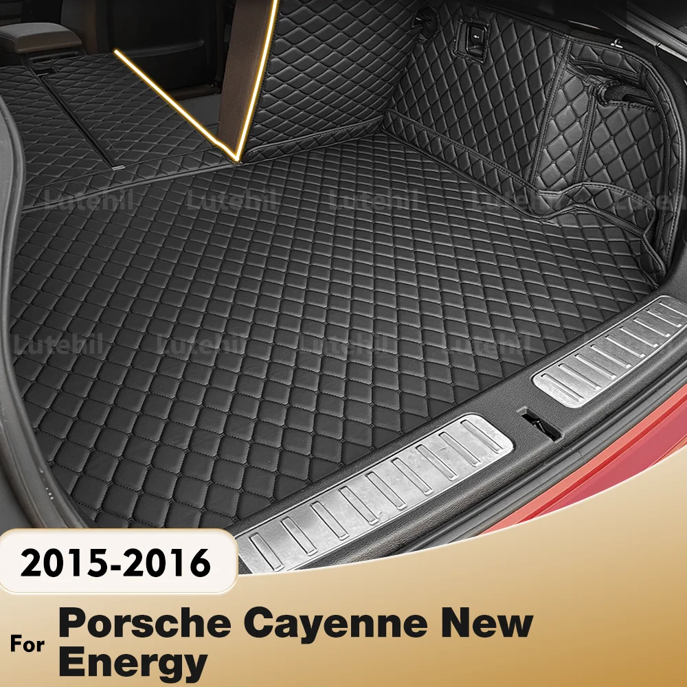 

LUTEHIL For Porsche Cayenne New Energy 2015 2016 Auto Full Coverage Trunk Mat Car Boot Cover Pad Cargo Liner Accessories