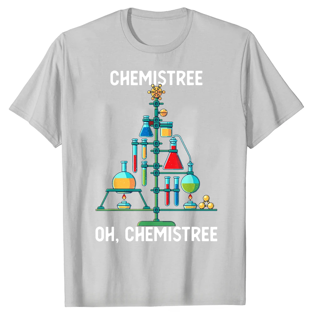 Funny Chemistry Science Christmas Graphic Cool Vintage Streetwear Short Sleeve Xmas Gifts T-shirt Chemistree  streetwear fashion