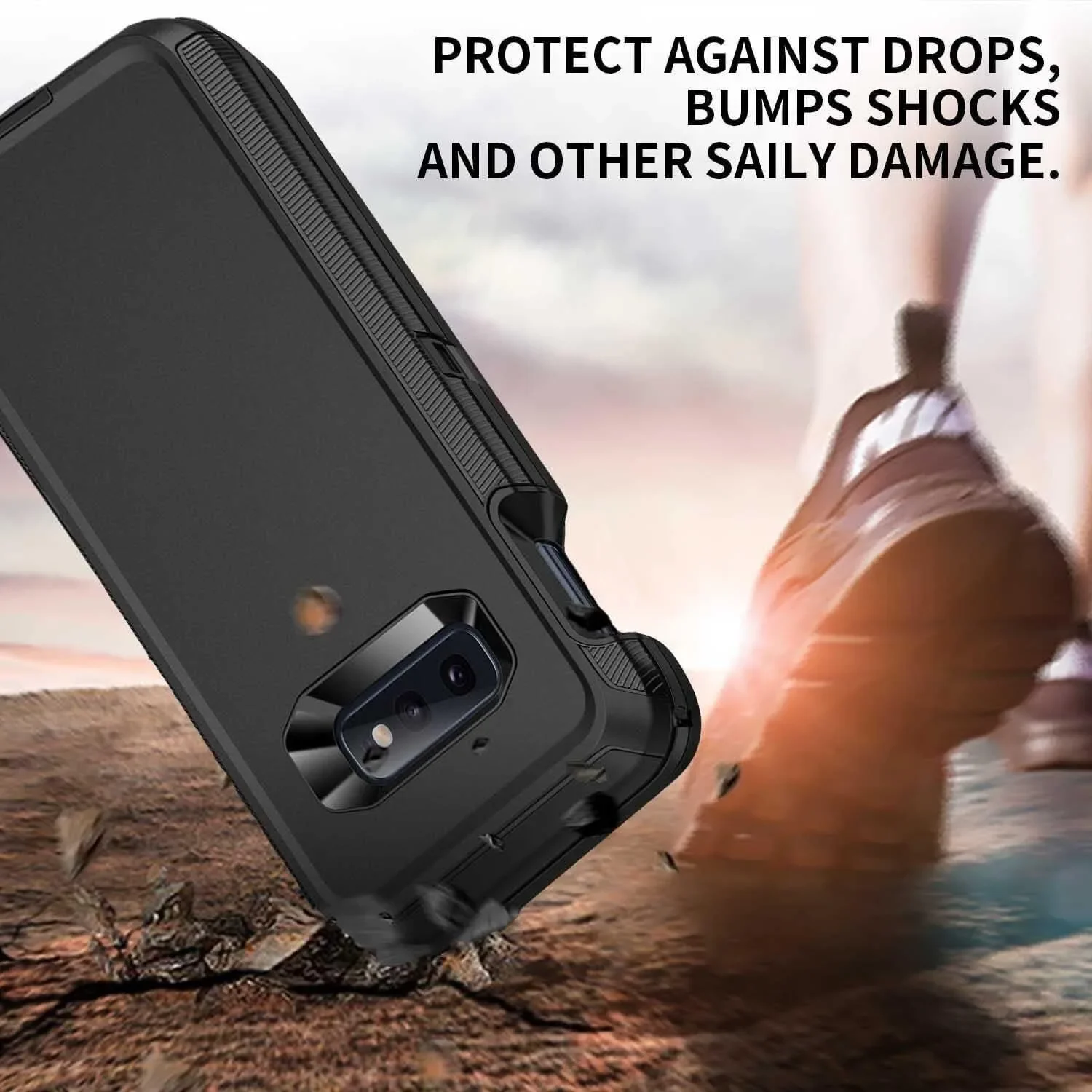 For Samsung Galaxy S10e Case 3 in 1 Heavy Duty Shockproof Rugged Defend Case Cover