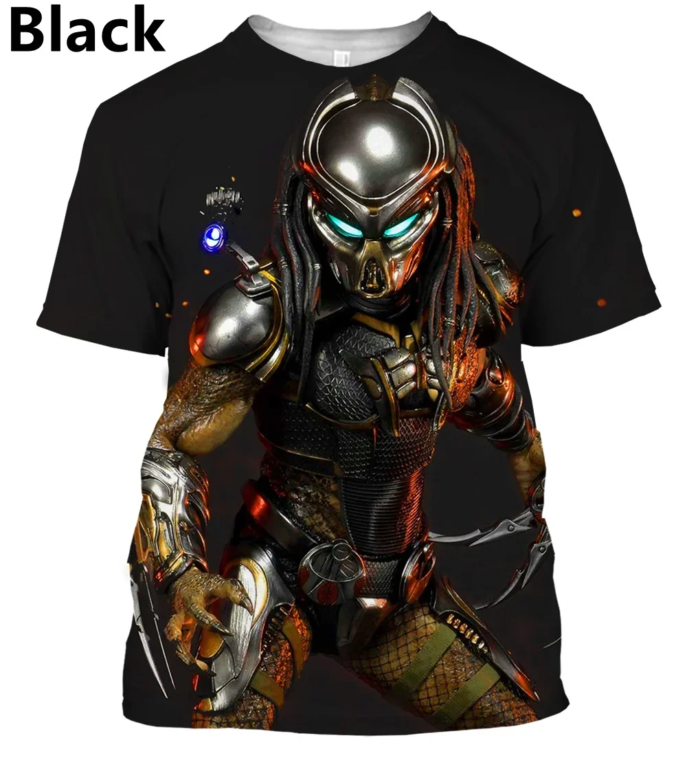 New Summer 3D Printing T Shirt Predator Casual Funny Men Women Short Sleeved Oversize Clothing Top Tees