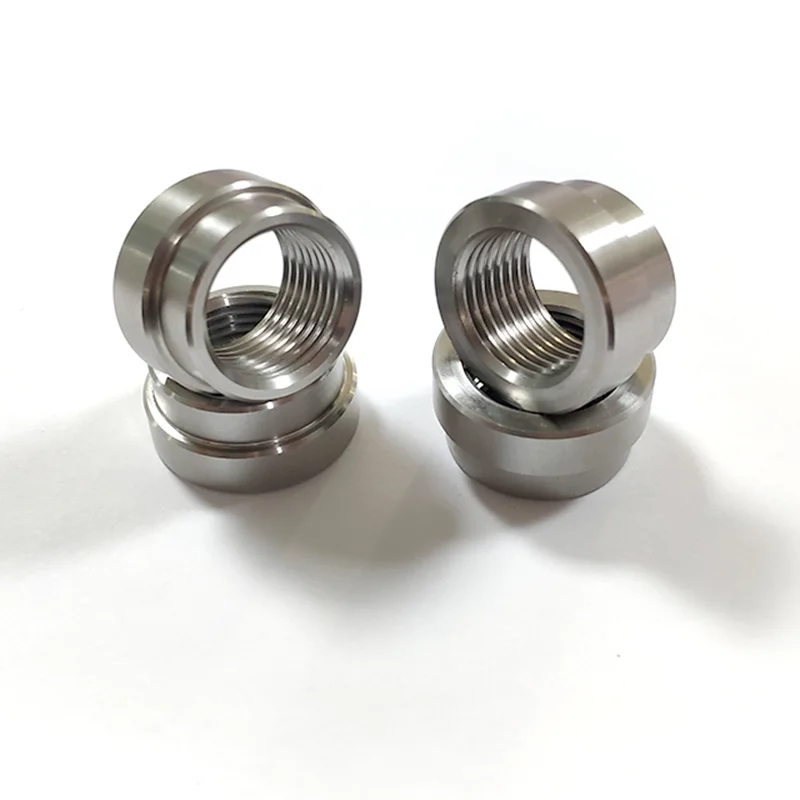 lambda sensor nut, steel nut for exhaust oxygen sensor install, steel welded base socket/exhaust pipe round fitting, M18*1.25