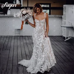 Luxurious Mermaid Sweetheart Lace Wedding Dresses With Train Wedding Dresses For Bride suknia ślubna Bridal Gown With Lace